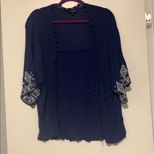 Blue Kimono with Detailing